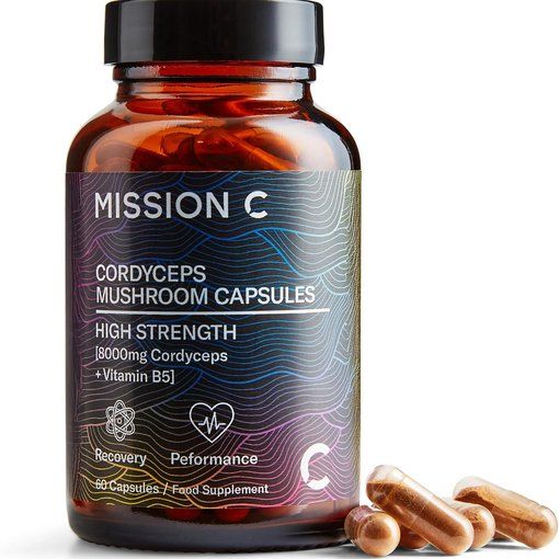 Cordyceps Mushroom Capsules 8,000mg with Vitamin B5