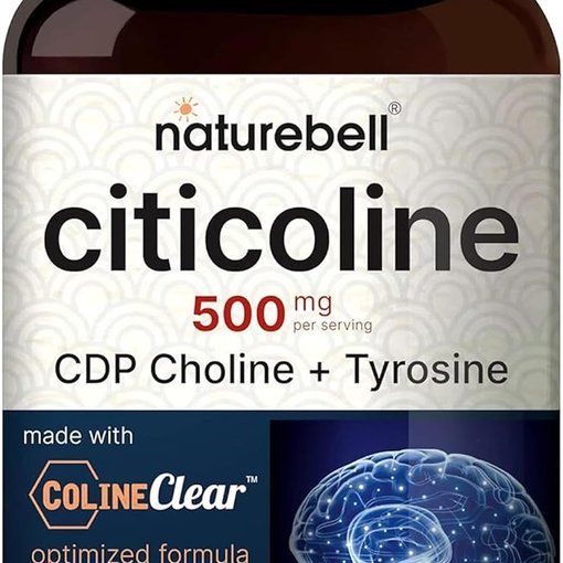 NatureBell Citicoline 500mg CDP Choline Plus Tyrosine 120 capsules