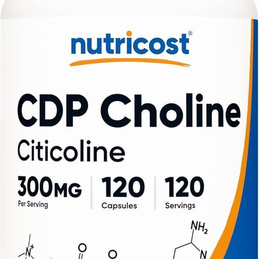 Nutricost CDP Choline Citicoline 300mg 120 veggie capsules