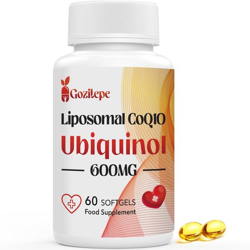 Gozitepe Liposomal CoQ10 Ubiquinol 600mg softgel bottle