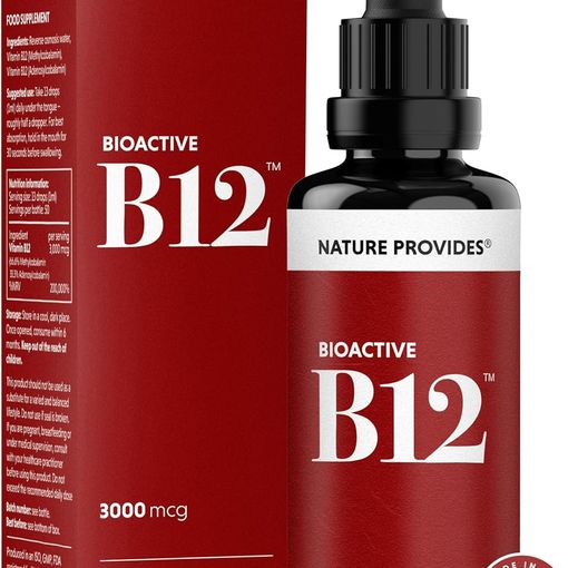 Nature Provides Bioactive B12 Liquid Drops bottle and box