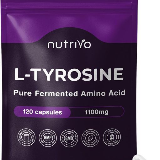 Nutrivo L-Tyrosine 1100mg capsules pouch