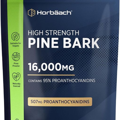 Horbaach High Strength Pine Bark Extract pouch, 90 capsules