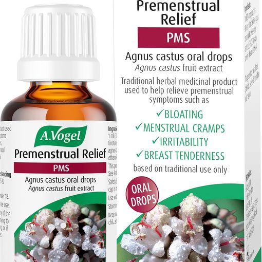 A.Vogel Premenstrual Relief Agnus Castus Oral Drops bottle and box