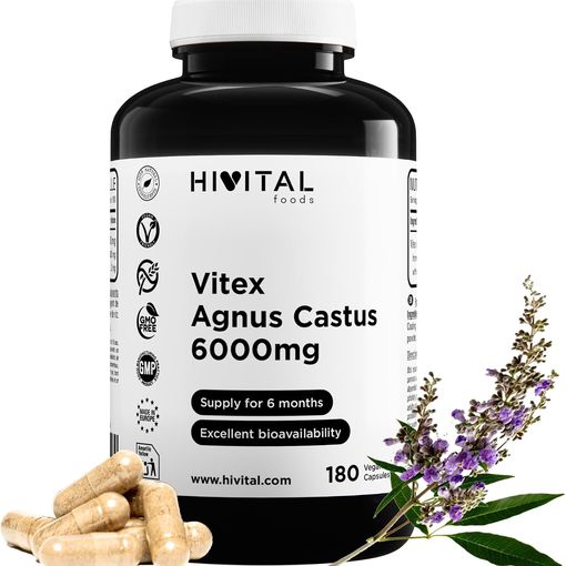 Hivital Foods Vitex Agnus Castus 6000mg capsule bottle