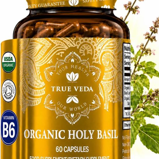 True Veda Organic Holy Basil 15:1 Extract bottle
